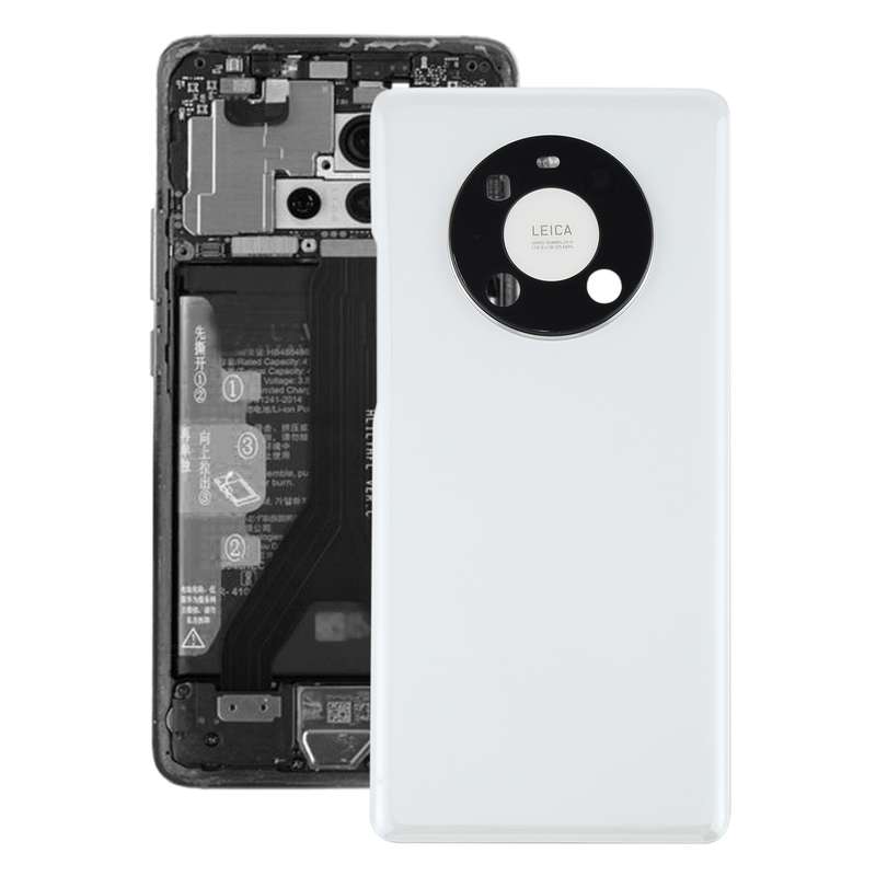 Original Battery Back Cover with Camera Lens Cover for Huawei Mate 40 Pro(Silver)