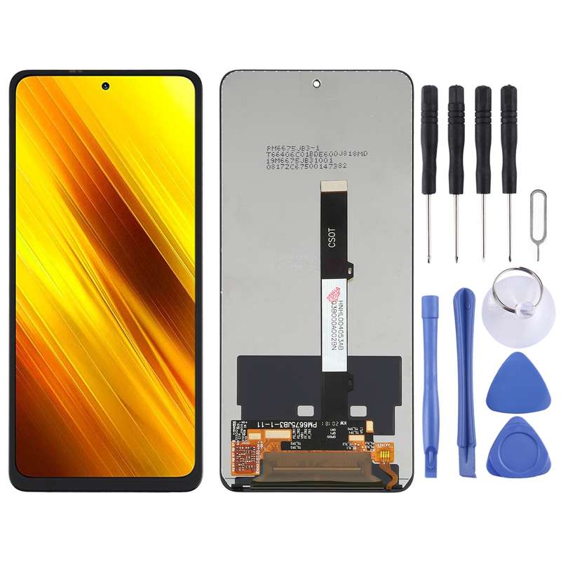 LCD Screen and Digitizer Full Assembly for Xiaomi Poco X3/Redmi Note 9 Pro 5G/Mi 10T Lite 5G M2010J1