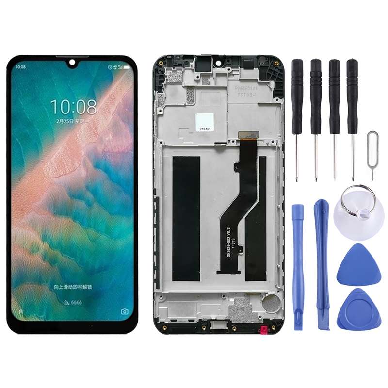 OEM LCD Screen for ZTE Blade V10 Vita Digitizer Full Assembly with FrameBlack)