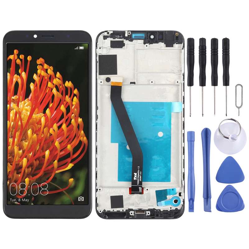 OEM LCD Screen for Huawei Y6 (2018) Digitizer Full Assembly with Frame(Black)