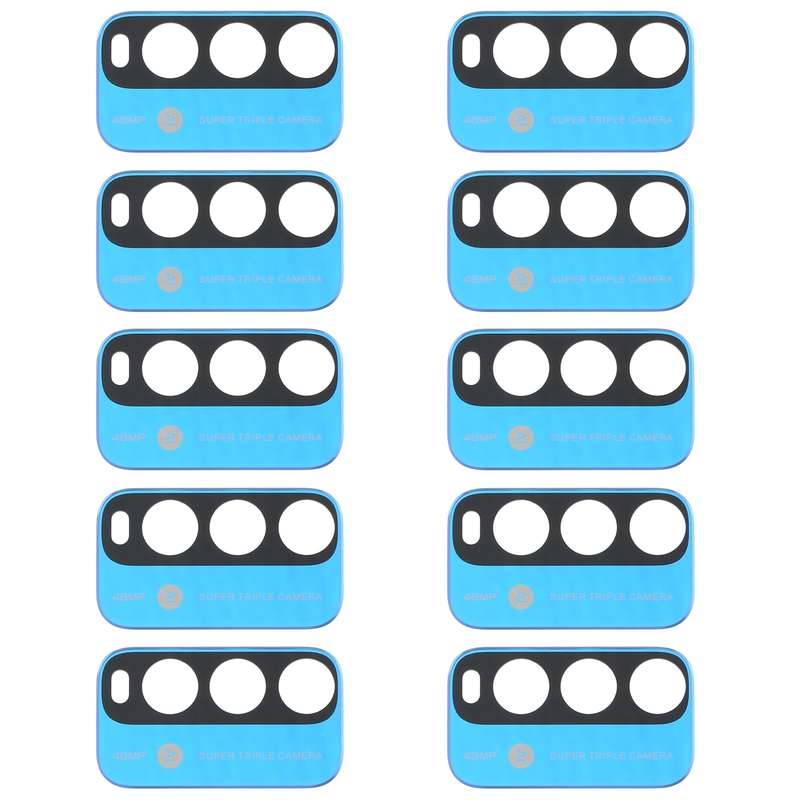 10 PCS Back Camera Lens for Xiaomi Redmi Note 9 4G M2010J19SC (Blue)
