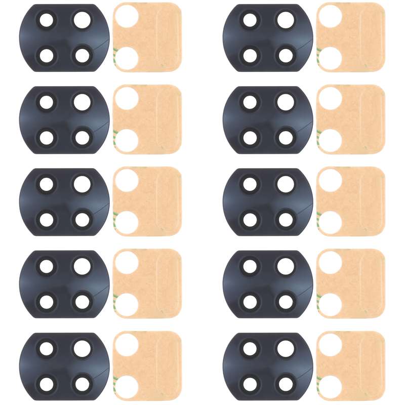 10 PCS Back Camera Lens for Xiaomi Redmi Note 9T 5G M2007J22G