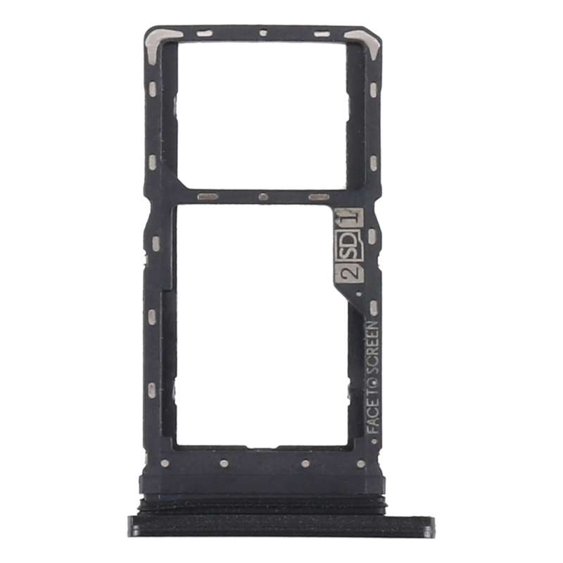 SIM Card Tray + Micro SD Card Tray for Motorola Moto G8 Play XT2015 XT2015-2 (Black)