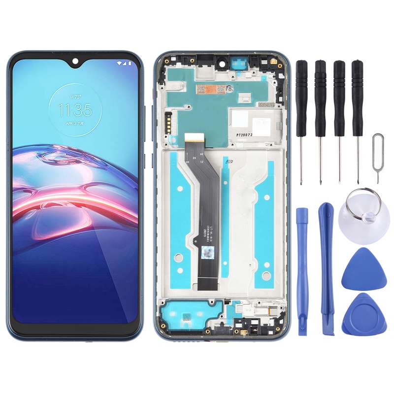 TFT LCD Screen for Motorola Moto E (2020)Digitizer Full Assembly with Frame (Blue)