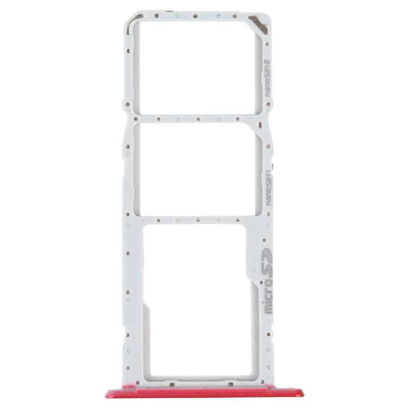 SIM Card Tray + SIM Card Tray + Micro SD Card Tray for LG K22 LMK200Z LMK200E LMK200B LM-K200 (Red)