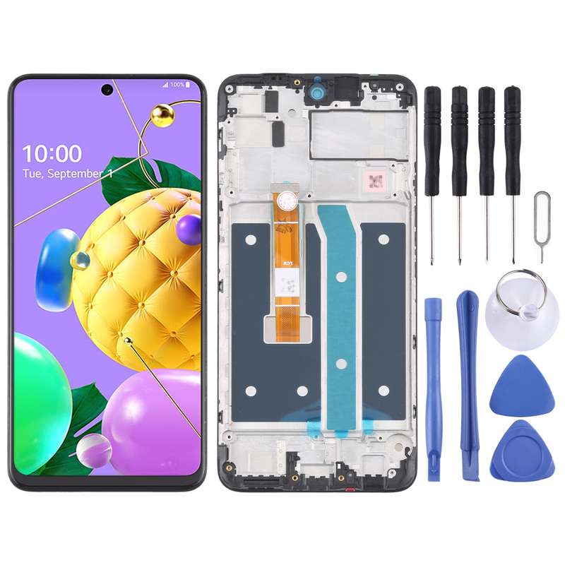 LCD Screen and Digitizer Full Assembly with Frame for LG K52 / K62 / Q52 LMK520 LM-K520 LMK520E LM-K