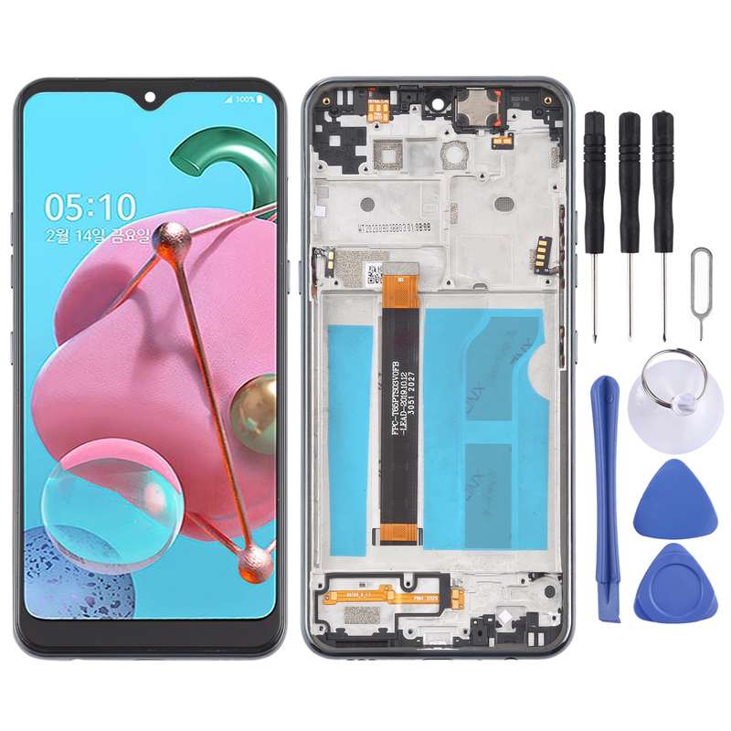 TFT LCD Screen for LG Q51 LM-Q510N Digitizer Full Assembly with Frame (Black)