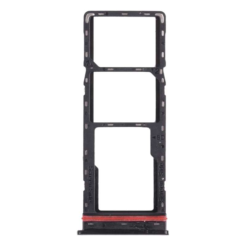 For infinix Hot 8 Lite X650 SIM Card Tray + SIM Card Tray + Micro SD Card Tray (Grey)
