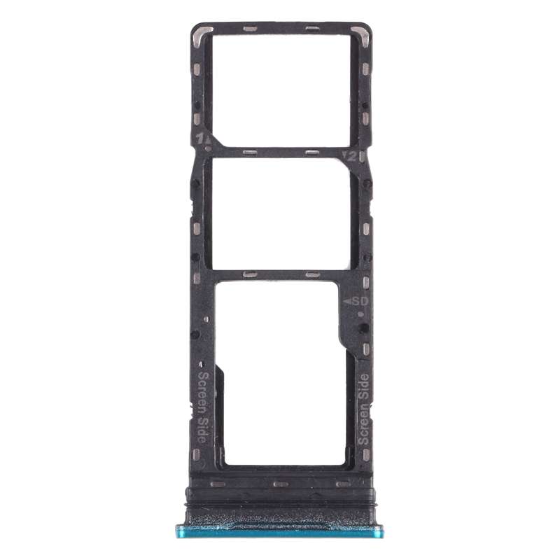 For infinix Smart 5 X657 X657C SIM Card Tray + SIM Card Tray + Micro SD Card Tray (Blue)
