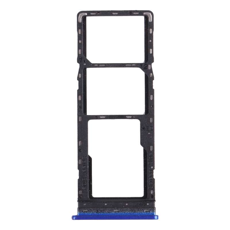 For Tecno Spark 4 / Camon 12 KC2 KC8 CC7 SIM Card Tray + SIM Card Tray + Micro SD Card Tray (Black)