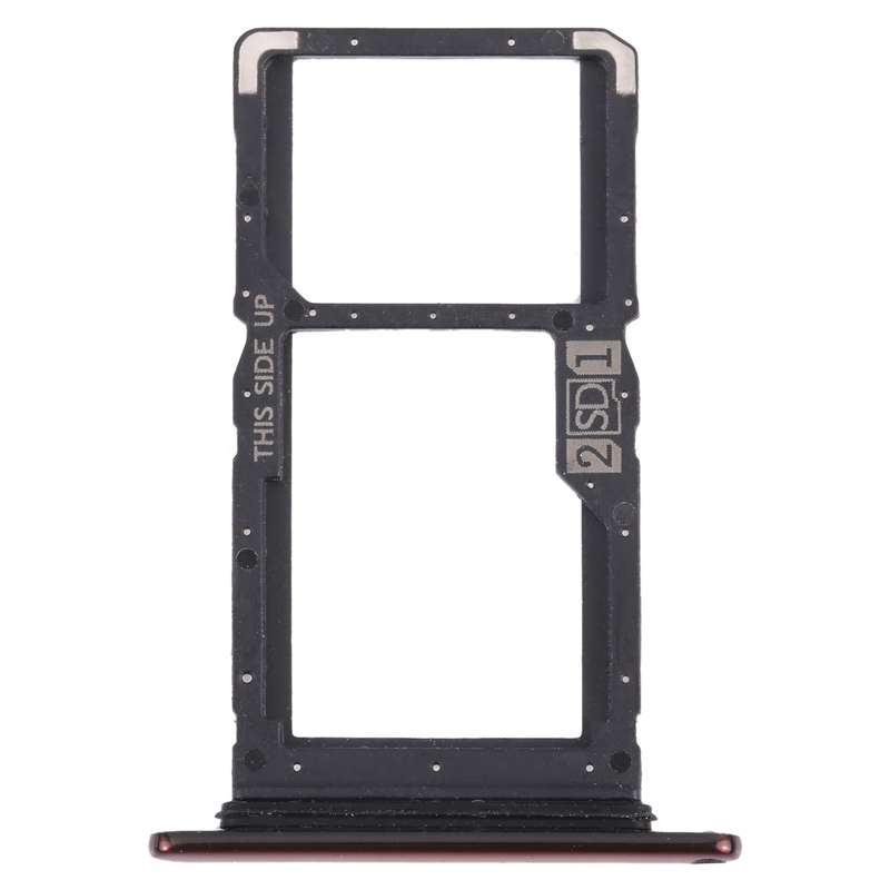 SIM Card Tray + SIM Card Tray / Micro SD Card Tray for Motorola One Hyper XT2027 XT2027-1 (Red)