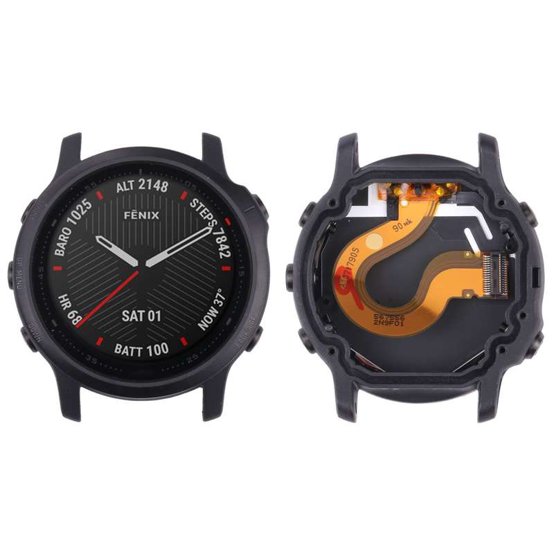 LCD Screen and Digitizer Full Assembly With Frame for Garmin Fenix 6S(Gold)