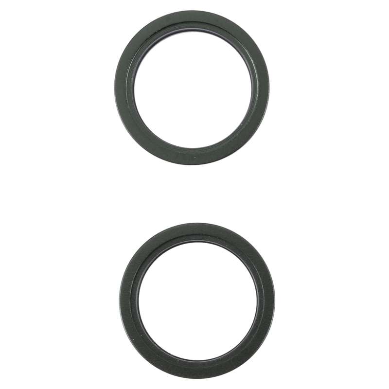 2 PCS Rear Camera Glass Lens Metal Outside Protector Hoop Ring for iPhone 13(White)