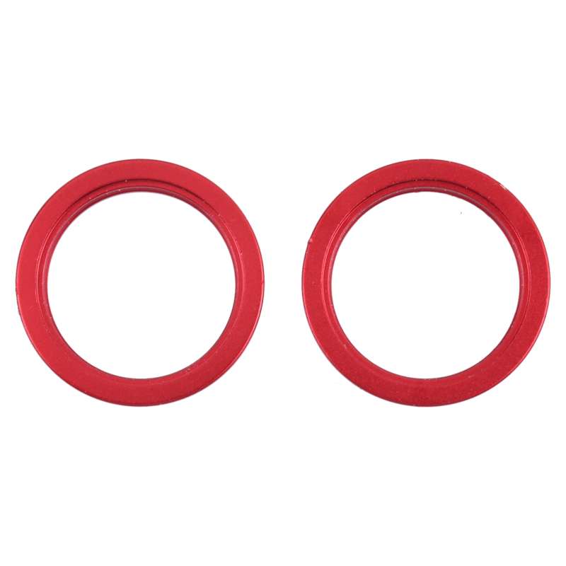 2 PCS Rear Camera Glass Lens Metal Outside Protector Hoop Ring for iPhone 13(White)
