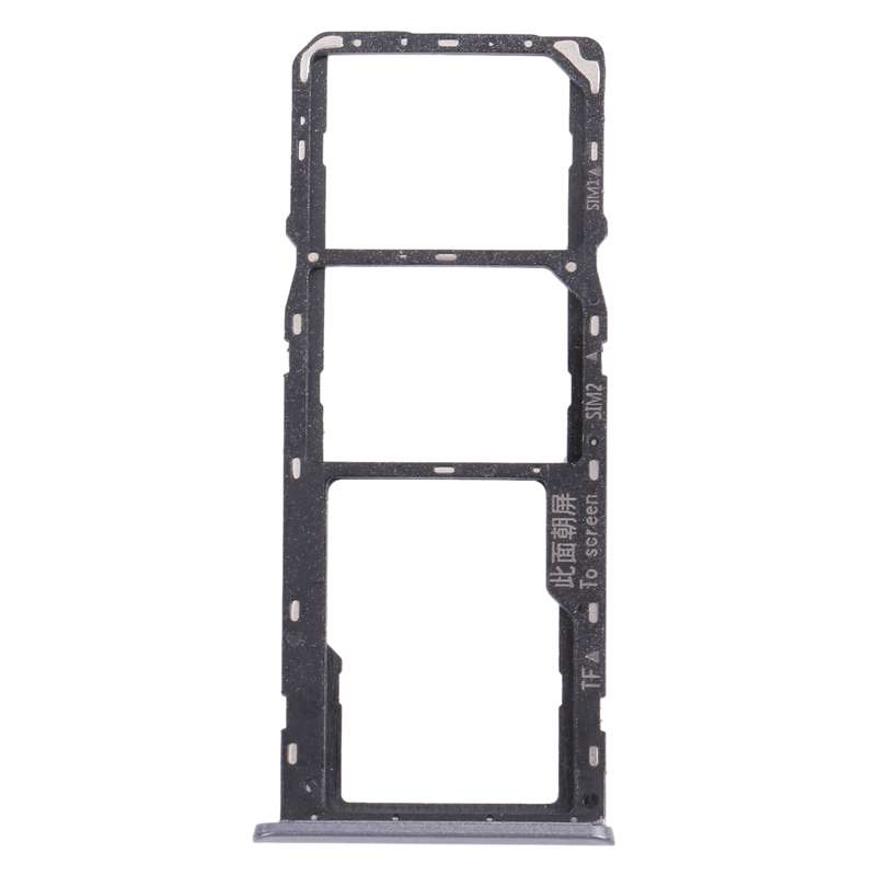 For OPPO Realme C3 RMX2027, RMX2020, RMX2021 SIM Card Tray + SIM Card Tray + Micro SD Card Tray (Bl