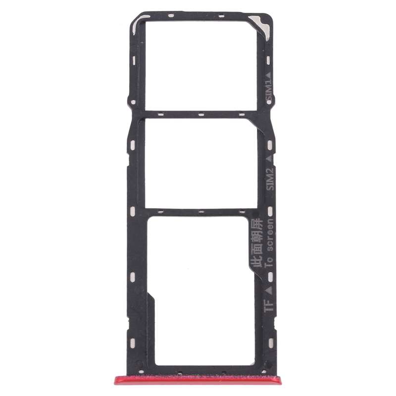 For OPPO Realme C3 RMX2027, RMX2020, RMX2021 SIM Card Tray + SIM Card Tray + Micro SD Card Tray (Bl