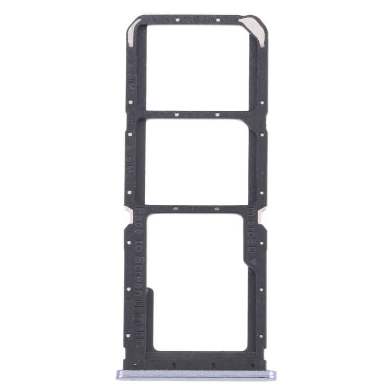 For OPPO A55 PEMM00, PEMM20, PEMT00, PEMT20 SIM Card Tray + SIM Card Tray + Micro SD Card Tray (Bla