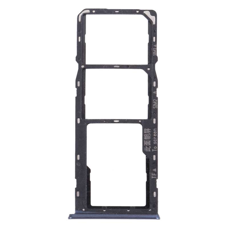 For OPPO A15s CPH2179 SIM Card Tray + SIM Card Tray + Micro SD Card Tray (Black)