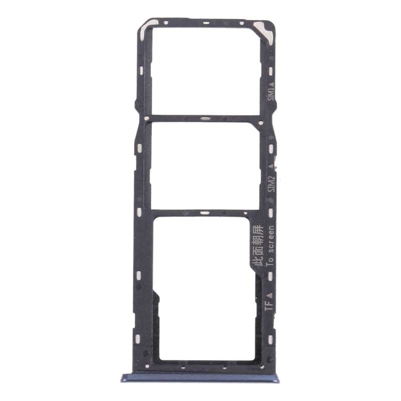 For OPPO A35 CPH2179 SIM Card Tray + SIM Card Tray + Micro SD Card Tray (Black)