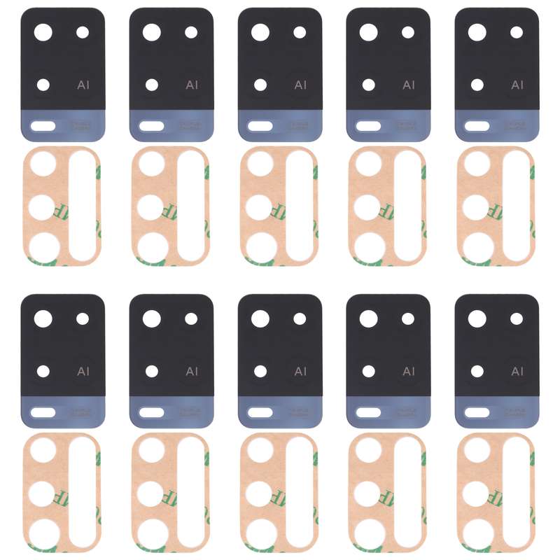 For OPPO A54 4G 10 PCS Back Camera Lens (Black)