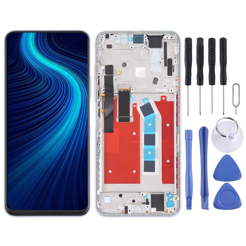 OEM LCD Screen for Honor X10 Pro Digitizer Full Assembly with Frame(Silver)