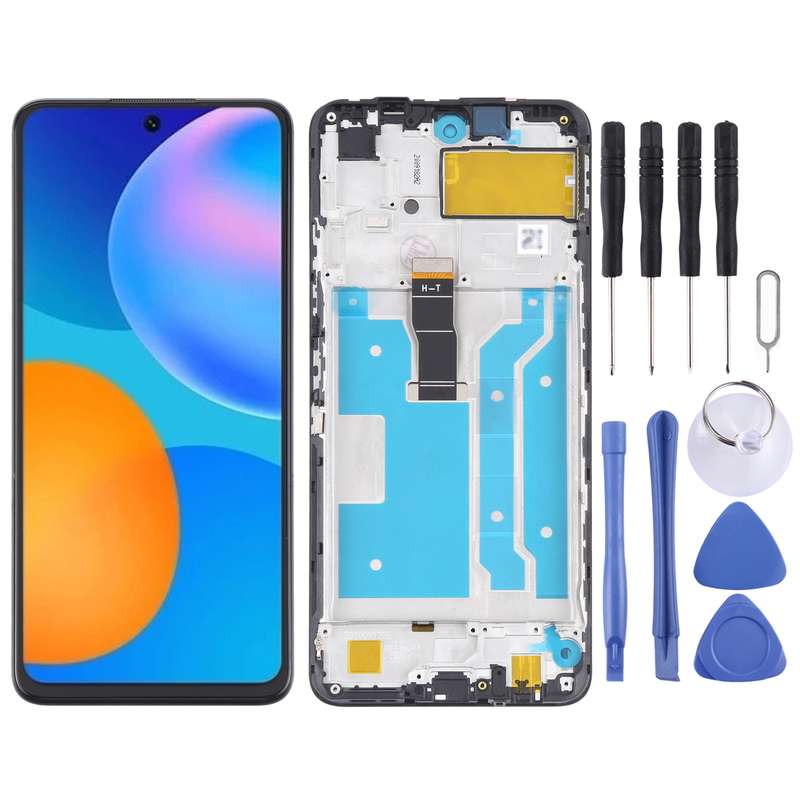 OEM LCD Screen for Huawei Y7a Digitizer Full Assembly With Frame(Black)