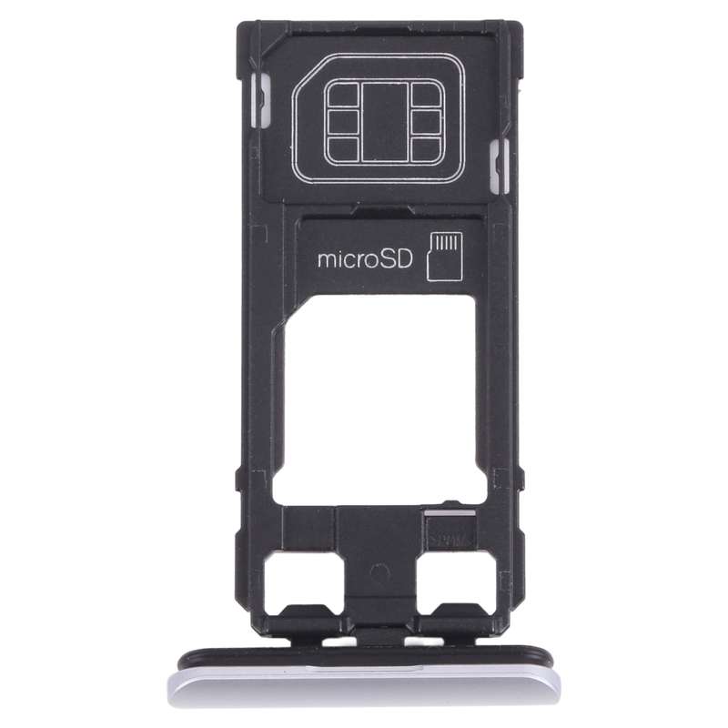 SIM Card Tray + Micro SD Card Tray for Sony Xperia 1 / Xperia XZ4 (Black)
