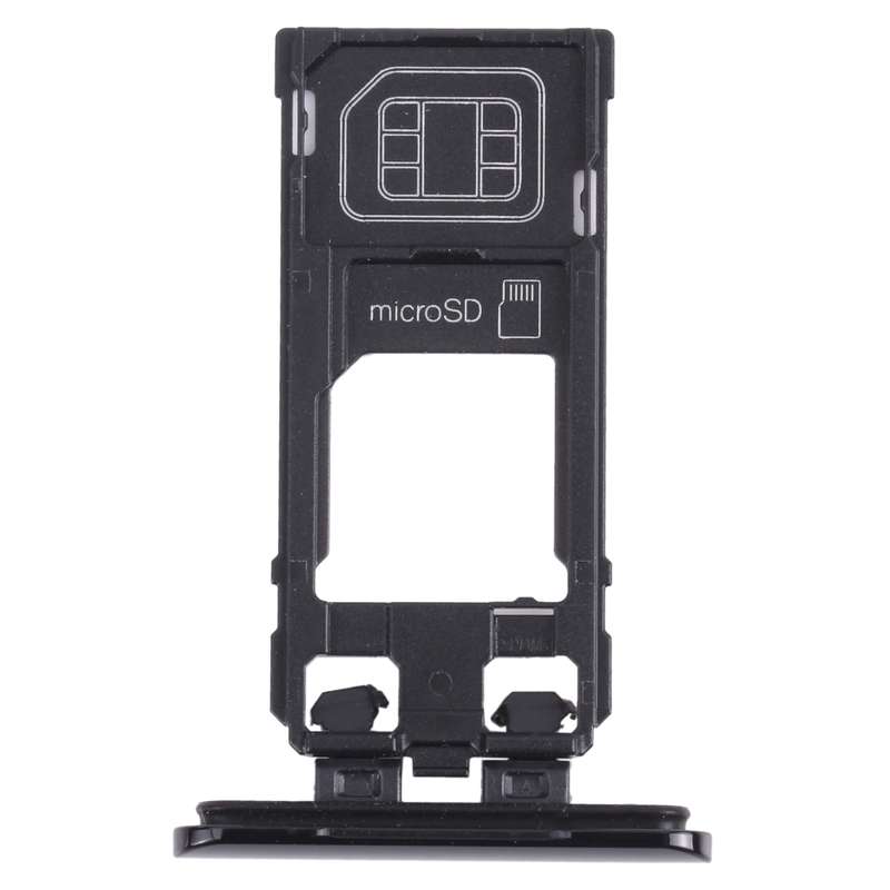 SIM Card Tray + Micro SD Card Tray for Sony Xperia 5 (Black)