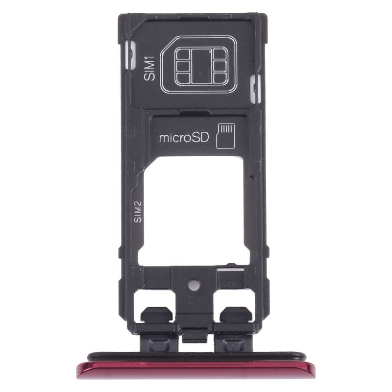 SIM Card Tray + SIM Card Tray / Micro SD Card Tray for Sony Xperia 5 (Black)
