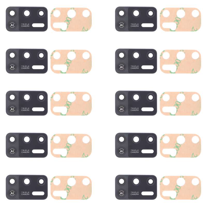 For Tecno Spark 6 Air KE6, KE6j, KF6 10pcs Back Camera Lens