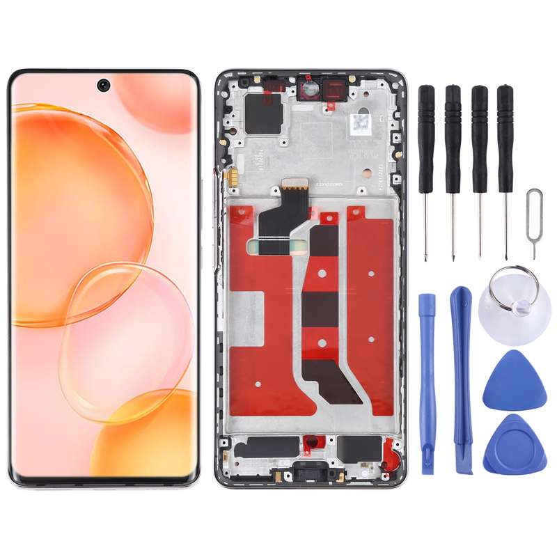 Original OLED LCD Screen for Honor 50 Digitizer Full Assembly with Frame(Black)