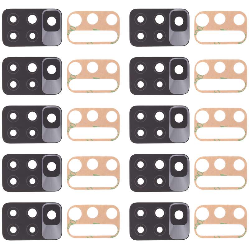 10 PCS Back Camera Lens for Xiaomi Redmi Note 11 4G / Redmi 10 2022 / Redmi 10 Prime 2022 / Redmi 10