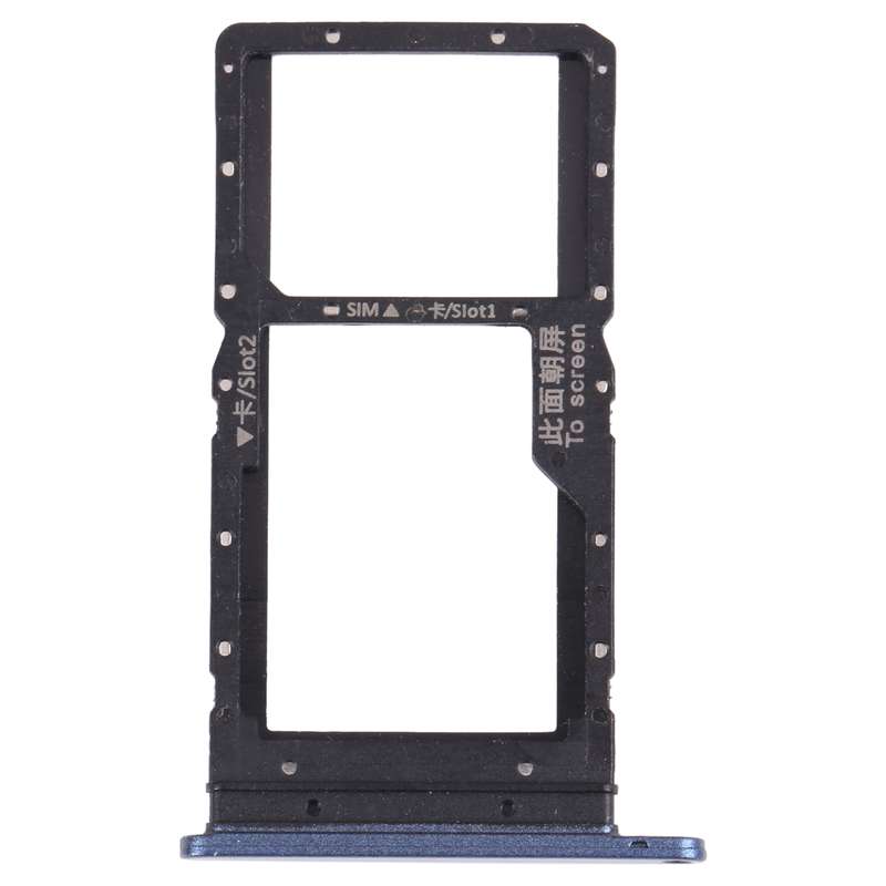 SIM Card Tray + SIM Card Tray / Micro SD Card Tray for Honor play 5T (Black)