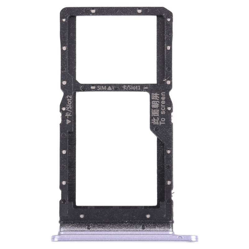 SIM Card Tray + SIM Card Tray / Micro SD Card Tray for Honor play 5T (Black)