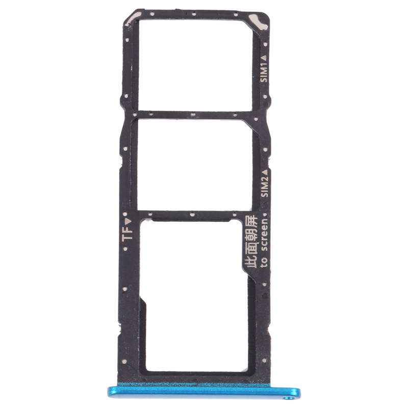 SIM Card Tray + SIM Card Tray + Micro SD Card Tray for Honor 9A(Blue)