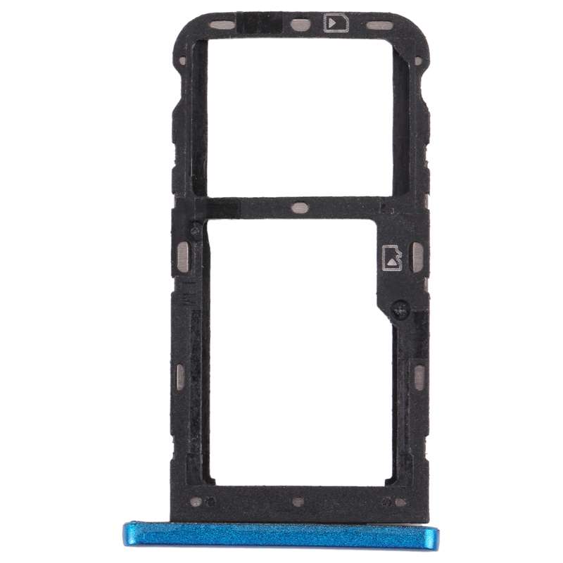 SIM Card Tray + SIM Card Tray / Micro SD Card Tray for ZTE Blade V10 Vita (Black)