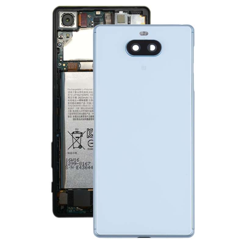 For Sony Xperia 8 Battery Back Cover with Middle Frame & Camera Lens Cover(Black)