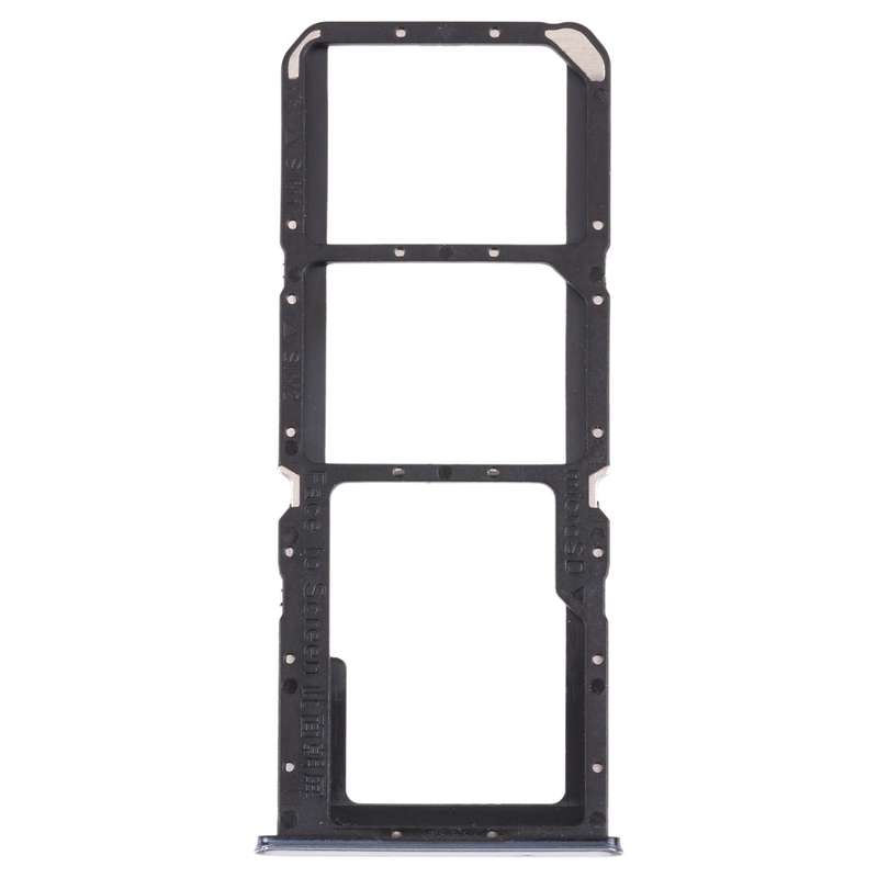For OPPO A74 5G CPH2197 CPH2263 SIM Card Tray + SIM Card Tray + Micro SD Card Tray (Black)
