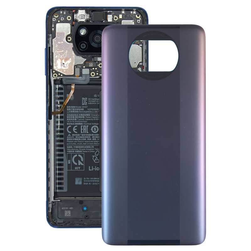 Original Battery Back Cover for Xiaomi Poco X3 Pro M2102J20SG(Black)