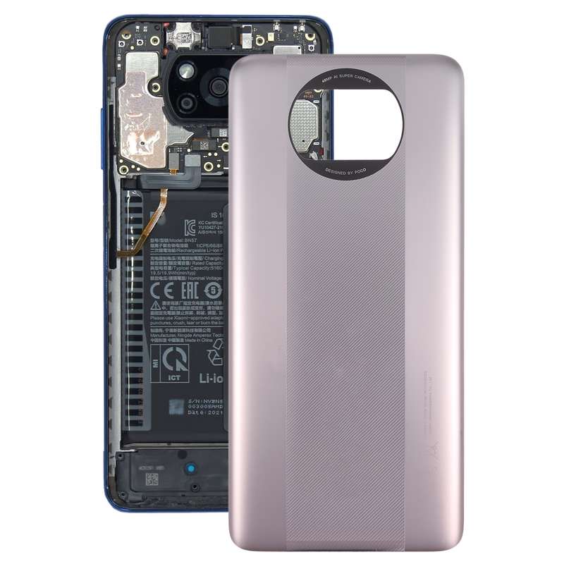 Original Battery Back Cover for Xiaomi Poco X3 Pro M2102J20SG(Black)
