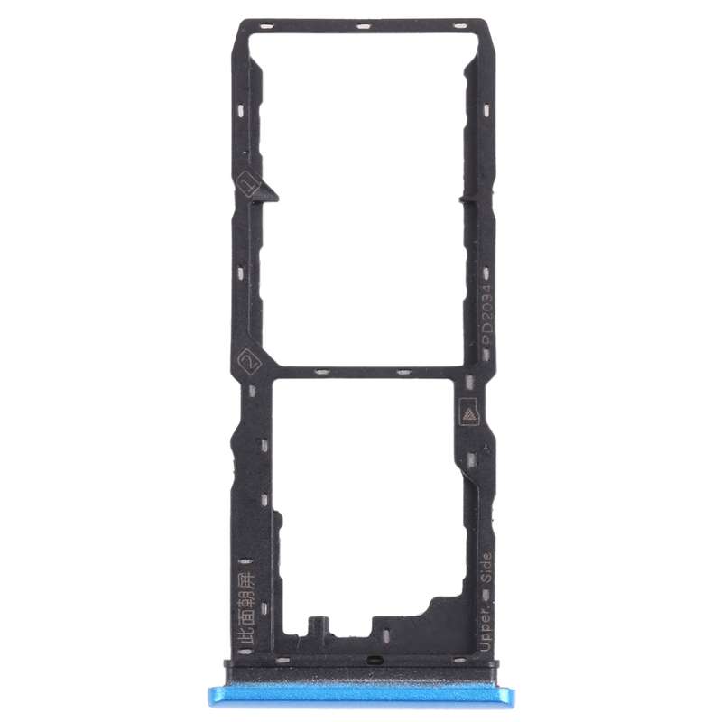 For vivo Y30 Standard / Y12s SIM Card Tray + SIM Card Tray + Micro SD Card Tray (Black)