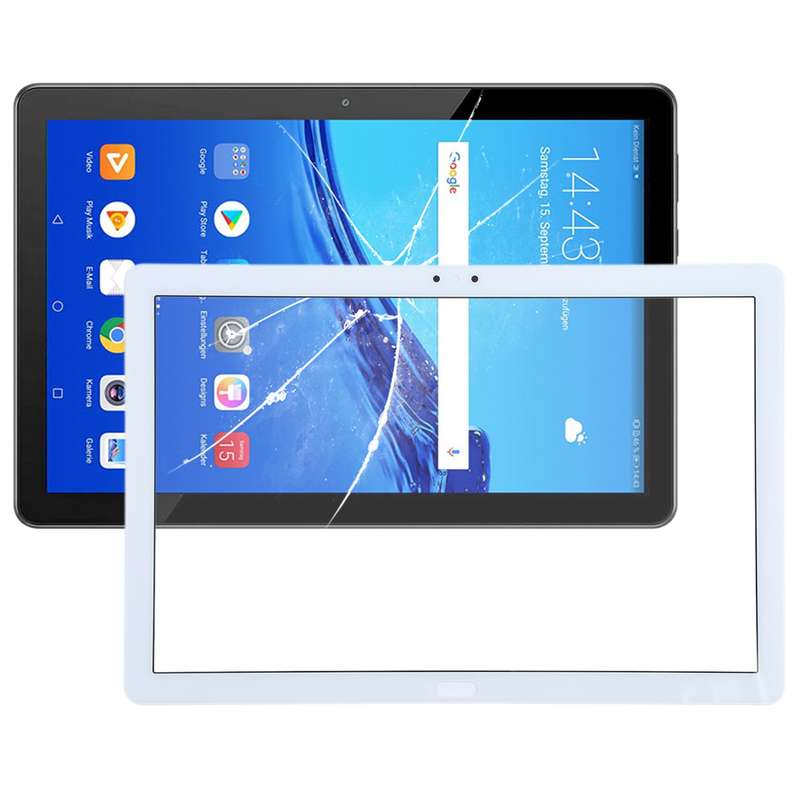 For Huawei MediaPad T5 AGS2-AL03 AGS2-AL09 LTE Front Screen Outer Glass Lens (White)