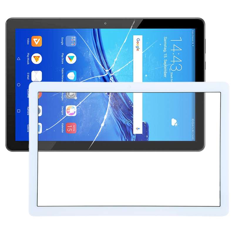 For Huawei MediaPad T5 AGS2-W09 AGS2-W19 WIFI Front Screen Outer Glass Lens (White)