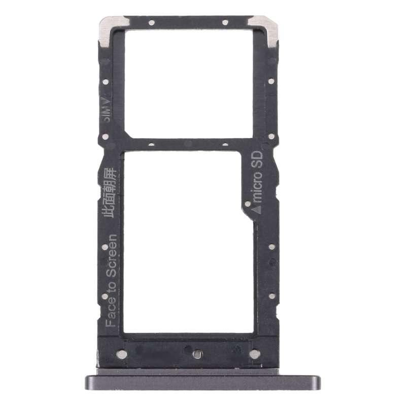For Lenovo Tab M10 Plus TB-X606F TB-X606X SIM Card Tray + Micro SD Card Tray (Black)
