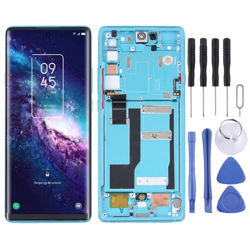 Original LCD Screen for TCL 20 Pro 5G T810H Digitizer Full Assembly with Frame (Black)