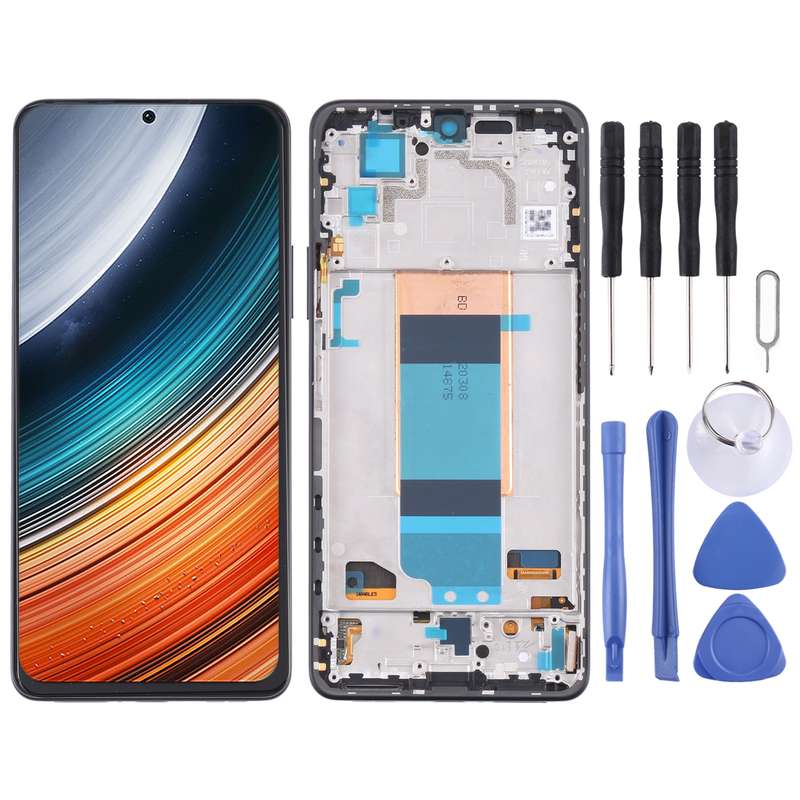 Original LCD Screen for Xiaomi Redmi K40S Digitizer Full Assembly with Frame(Black)