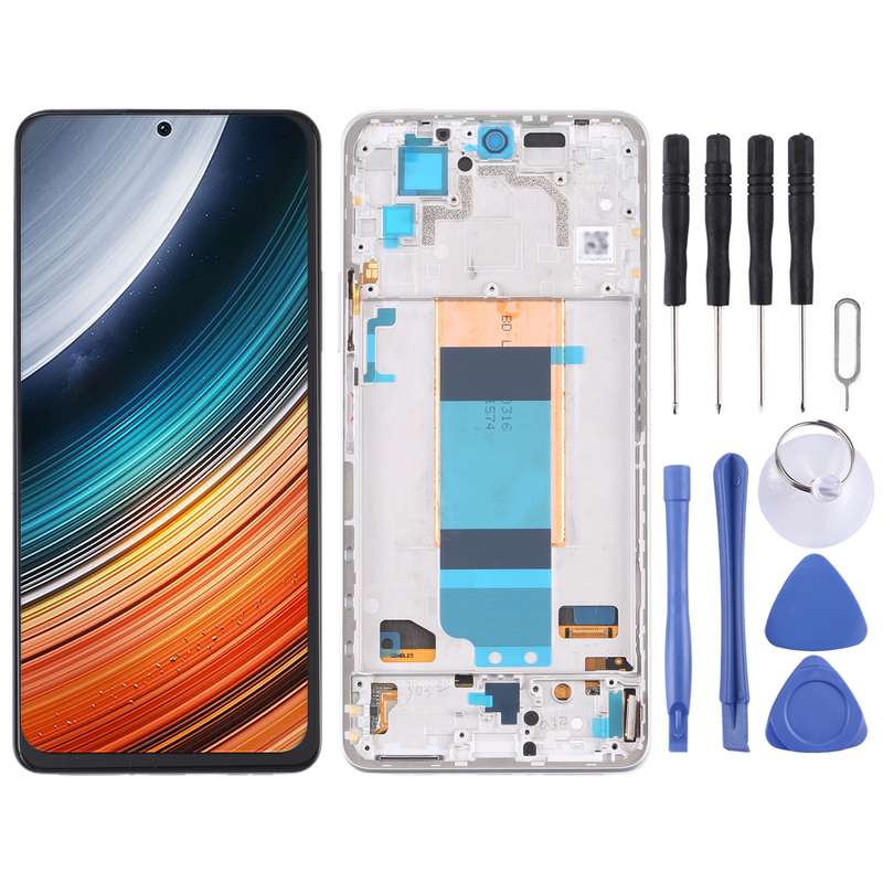 Original LCD Screen for Xiaomi Redmi K40S Digitizer Full Assembly with Frame(Black)