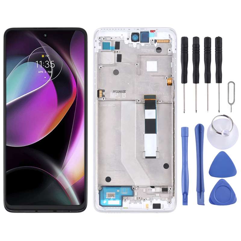 TFT LCD Screen for Motorola Moto G 5G Digitizer Full Assembly with Frame (Purple)