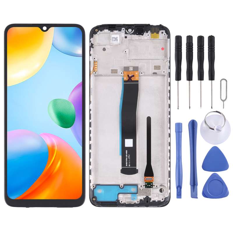 Original LCD Screen and Digitizer Full Assembly with Frame for Xiaomi Redmi 10C/Redmi 10 India/Poco