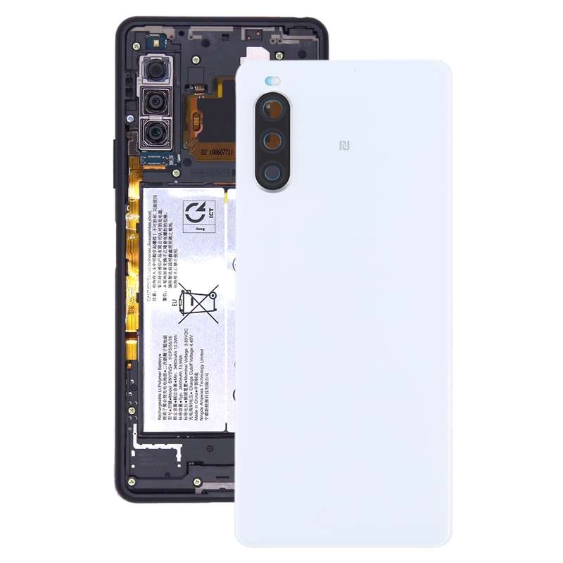 Original Battery Back Cover with Fingerprint for Sony Xperia 10 II(Black)